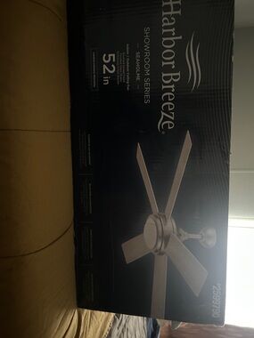 Harbor Breeze 52" Seashore Ceiling Fan - Brushed Nickel with Light Wood Blades